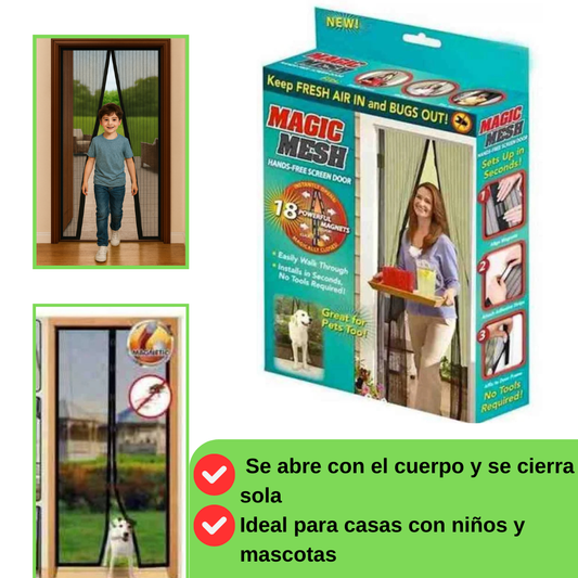 MosquiStop™ – Malla Mosquitera Magnética para Puertas
