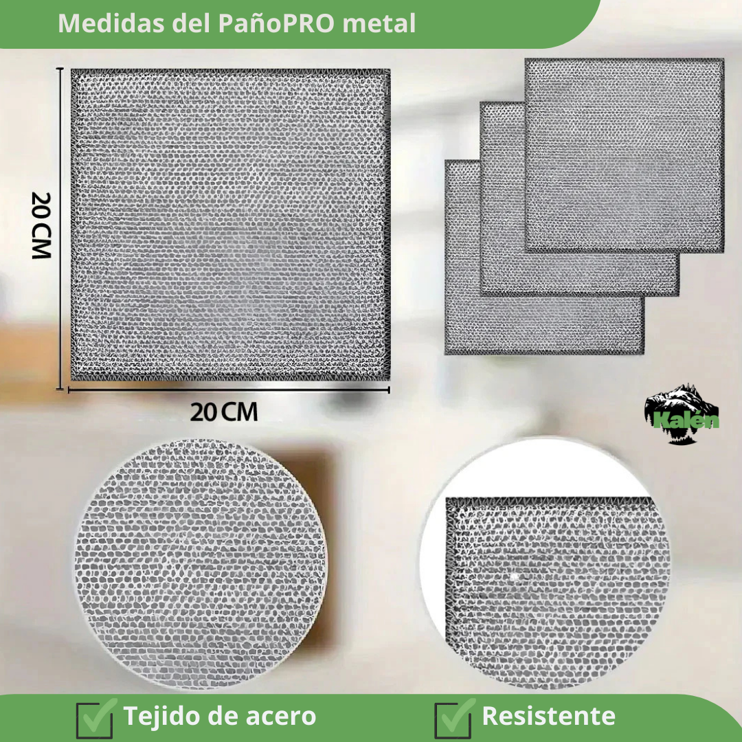 Paños Metálicos Multiuso de Limpieza 5Pc