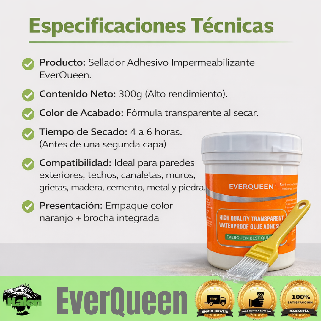 Sellador Adhesivo Impermeable EverQueen 300g