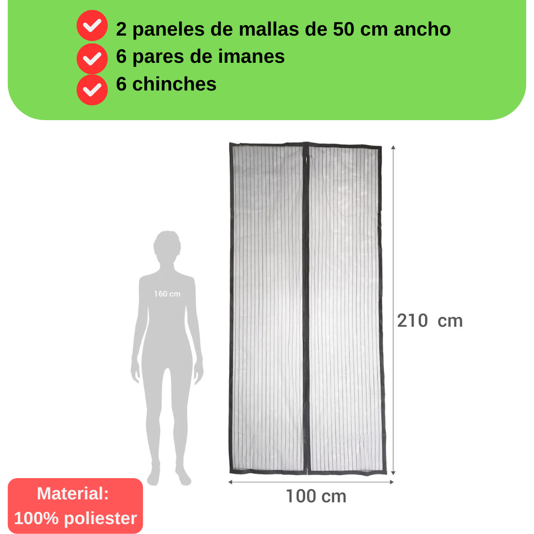 MosquiStop™ – Malla Mosquitera Magnética para Puertas